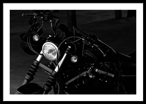 Motorcycle, Monochrome / Art Photo - Framed Print