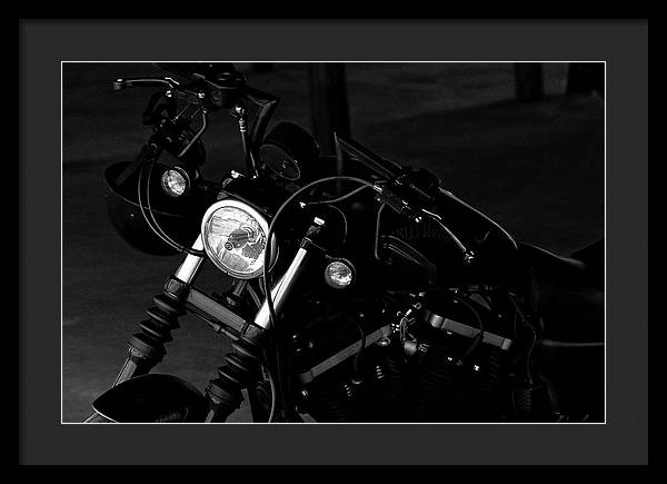 Motorcycle, Monochrome / Art Photo - Framed Print