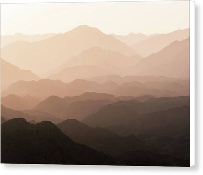 Mountains of Wadi Shawka at Sunrise, Al Hajar Mountain Range, United Arab Emirates / Art Photo - Canvas Print