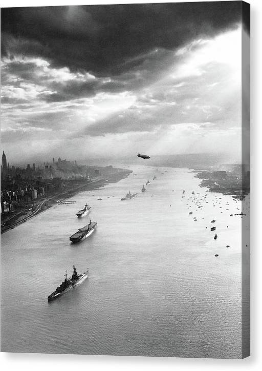 Navy Day on Hudson River, New York / Art Photo - Canvas Print