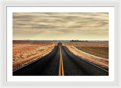 Nebraska Country Road / Art Photo - Framed Print