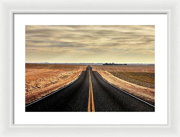 Nebraska Country Road / Art Photo - Framed Print
