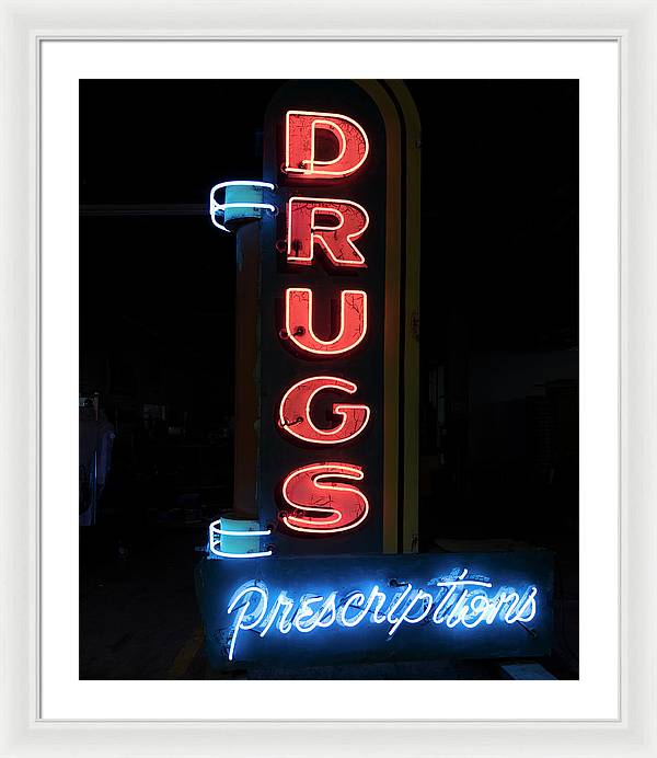 Neon Sign,  American Sign Museum , Cincinnati, Ohio / Art Photo - Framed Print