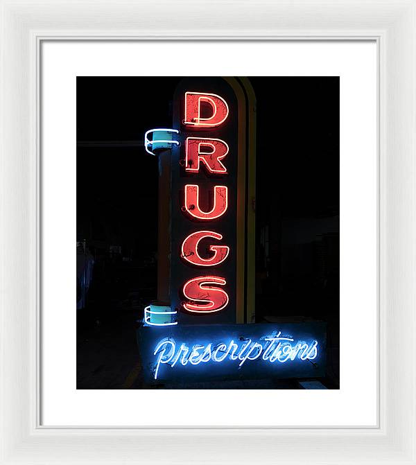 Neon Sign,  American Sign Museum , Cincinnati, Ohio / Art Photo - Framed Print