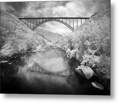 New River Gorge Bridge in Fayette County, West Virginia / Art Photo - Metal Print