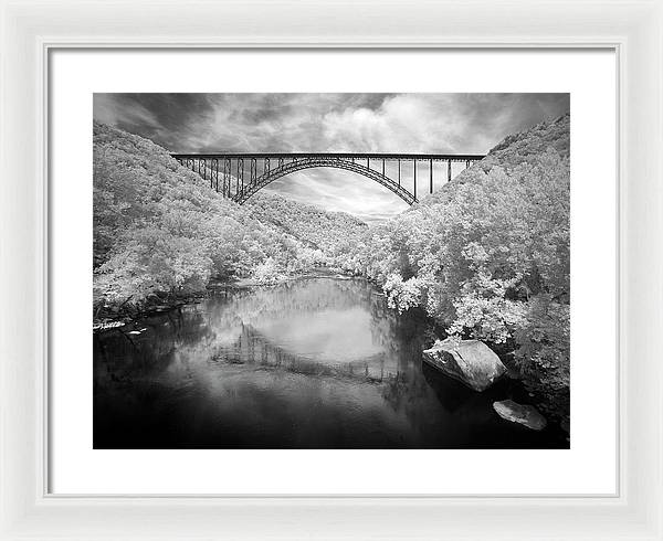 New River Gorge Bridge in Fayette County, West Virginia / Art Photo - Framed Print