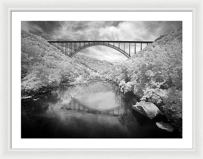 New River Gorge Bridge in Fayette County, West Virginia / Art Photo - Framed Print