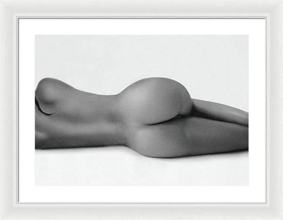 Nude Study #47 -  the Hair Lock / Art Photo - Framed Print