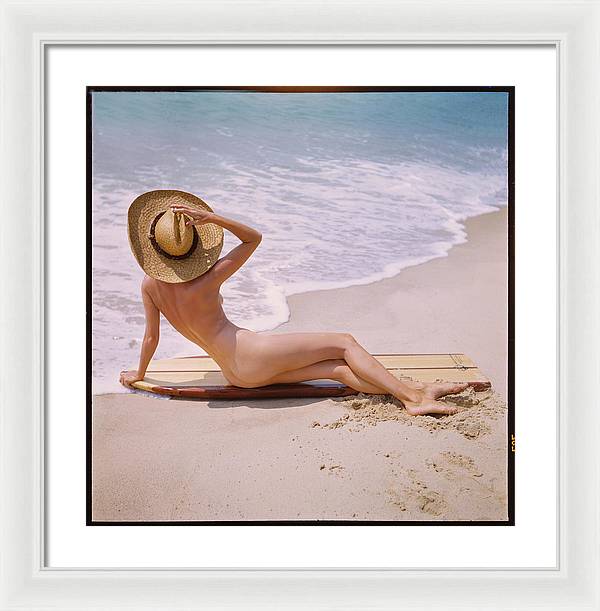 Nude on the Beach / Art Photo - Framed Print