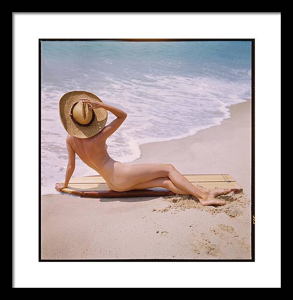 Nude on the Beach / Art Photo - Framed Print