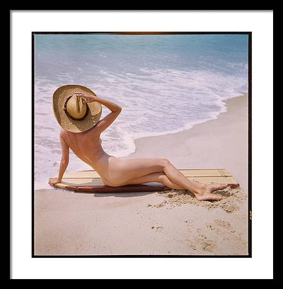 Nude on the Beach / Art Photo - Framed Print