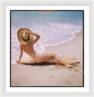 Nude on the Beach / Art Photo - Framed Print