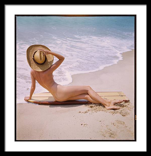 Nude on the Beach / Art Photo - Framed Print