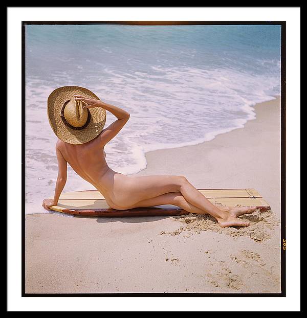 Nude on the Beach / Art Photo - Framed Print