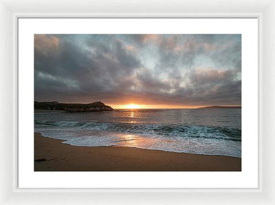 Pacific Coast Sunset at Monterey, California / Art Photo - Framed Print