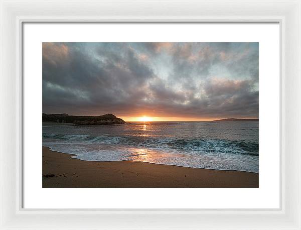 Pacific Coast Sunset at Monterey, California / Art Photo - Framed Print