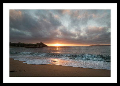 Pacific Coast Sunset at Monterey, California / Art Photo - Framed Print