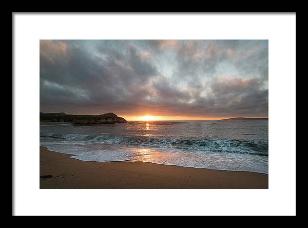 Pacific Coast Sunset at Monterey, California / Art Photo - Framed Print