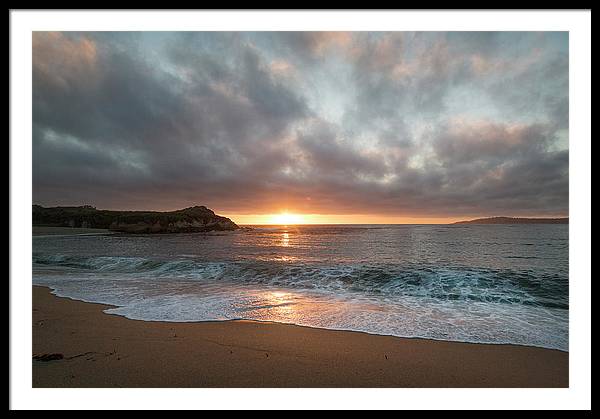 Pacific Coast Sunset at Monterey, California / Art Photo - Framed Print