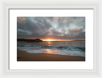 Pacific Coast Sunset at Monterey, California / Art Photo - Framed Print