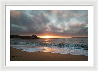 Pacific Coast Sunset at Monterey, California / Art Photo - Framed Print