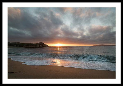 Pacific Coast Sunset at Monterey, California / Art Photo - Framed Print