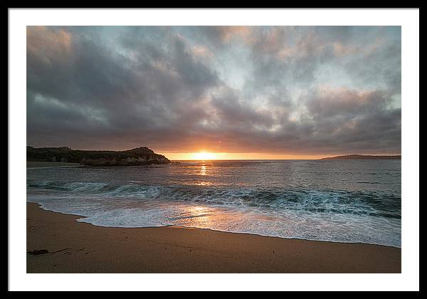 Pacific Coast Sunset at Monterey, California / Art Photo - Framed Print