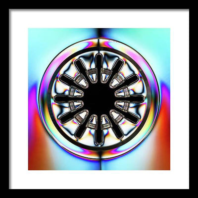 Photoelasticity - Clear CD case centre / Art Photo - Framed Print