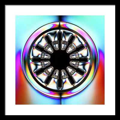 Photoelasticity - Clear CD case centre / Art Photo - Framed Print