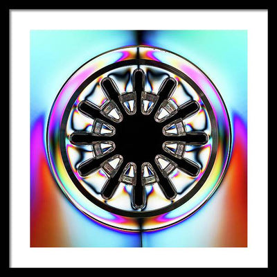 Photoelasticity - Clear CD case centre / Art Photo - Framed Print