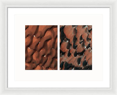 Planet Mars #440 - detail - diptych / Art Photo - Framed Print