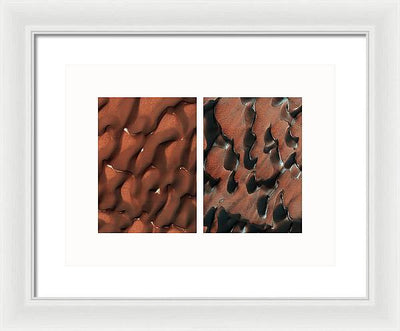 Planet Mars #440 - detail - diptych / Art Photo - Framed Print