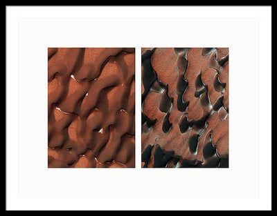 Planet Mars #440 - detail - diptych / Art Photo - Framed Print