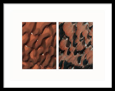 Planet Mars #440 - detail - diptych / Art Photo - Framed Print