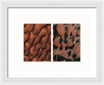 Planet Mars #440 - detail - diptych / Art Photo - Framed Print