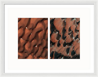 Planet Mars #440 - detail - diptych / Art Photo - Framed Print