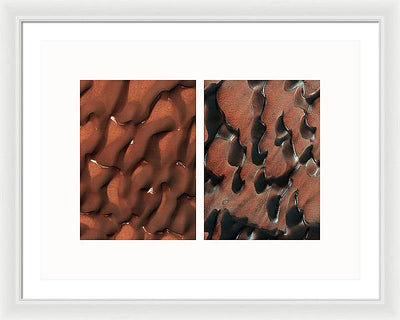 Planet Mars #440 - detail - diptych / Art Photo - Framed Print