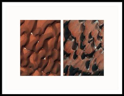 Planet Mars #440 - detail - diptych / Art Photo - Framed Print