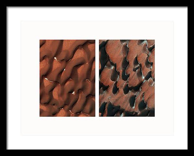 Planet Mars #440 - detail - diptych / Art Photo - Framed Print