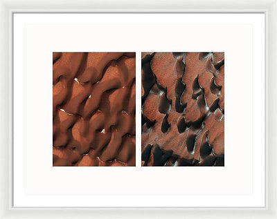 Planet Mars #440 - detail - diptych / Art Photo - Framed Print