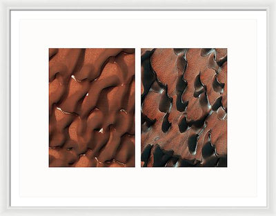 Planet Mars #440 - detail - diptych / Art Photo - Framed Print