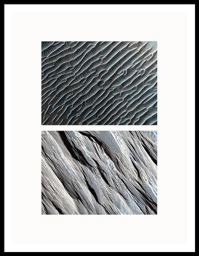 Planet Mars #441 - detail - diptych / Art Photo - Framed Print