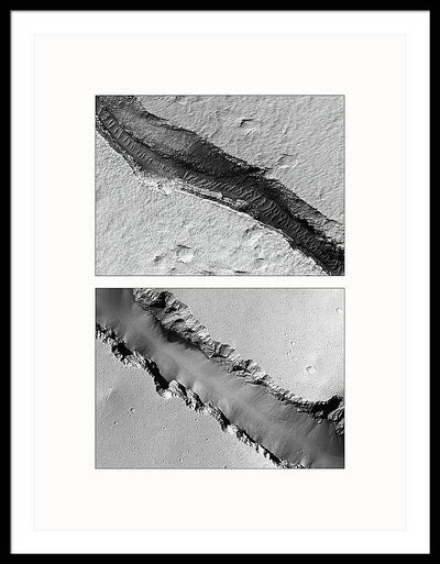 Planet Mars #461 - detail - diptych / Art Photo - Framed Print