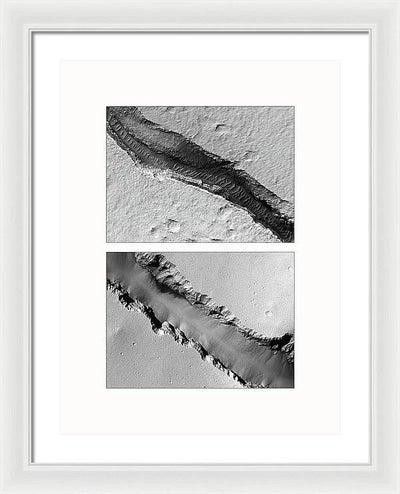 Planet Mars #461 - detail - diptych / Art Photo - Framed Print