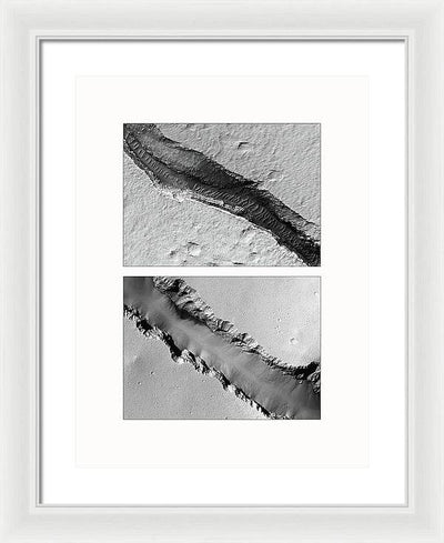 Planet Mars #461 - detail - diptych / Art Photo - Framed Print