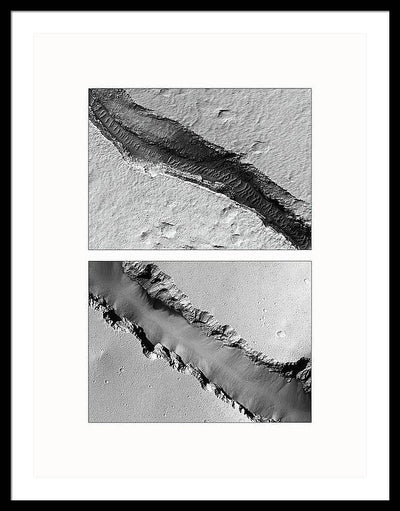 Planet Mars #461 - detail - diptych / Art Photo - Framed Print