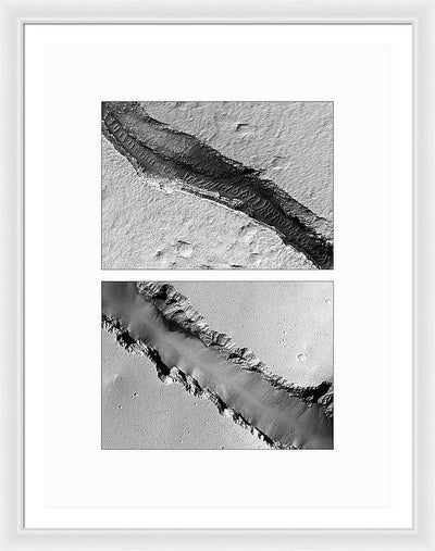 Planet Mars #461 - detail - diptych / Art Photo - Framed Print