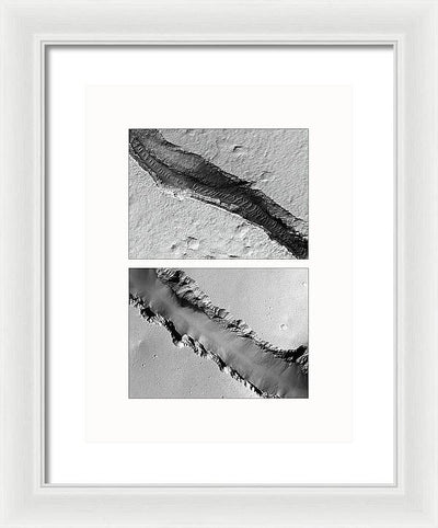 Planet Mars #461 - detail - diptych / Art Photo - Framed Print