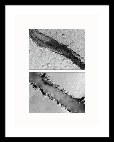 Planet Mars #461 - detail - diptych / Art Photo - Framed Print