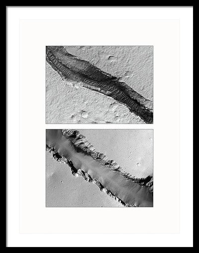 Planet Mars #461 - detail - diptych / Art Photo - Framed Print